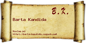 Barta Kandida névjegykártya